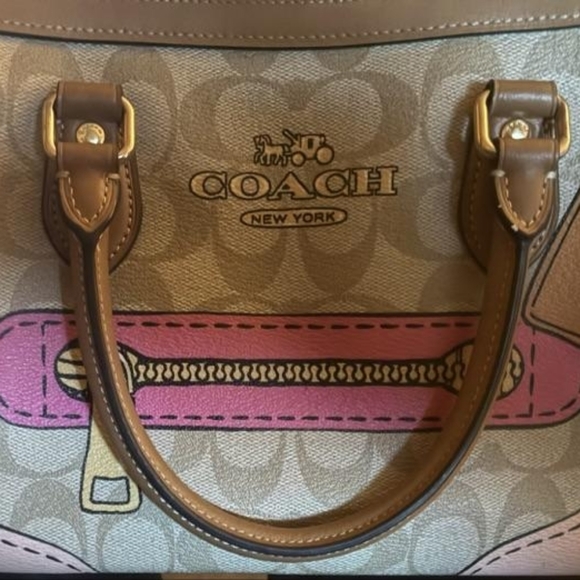 Coach Handbags - Coach Women's Brown and Pink Satchel